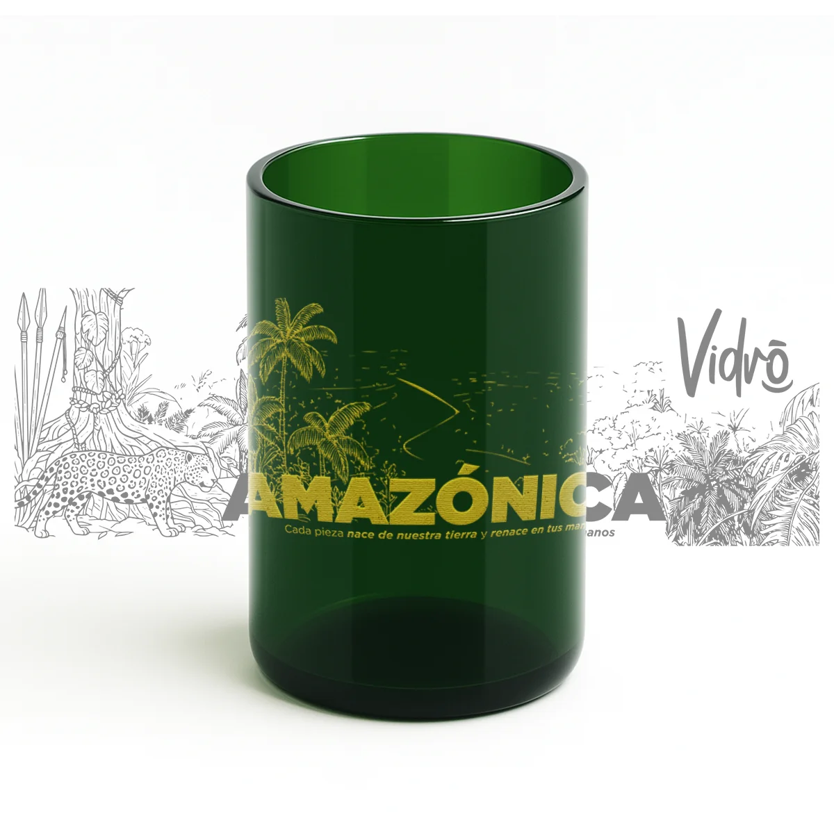 VIDRŌ Ecuador. Vasos Ecuatorianos hechos de botellas recicladas. No reciclamos, hacemos upcycling, con identidad ecuatoriana. Vasos Ecológicos, productos y proyecto sustentable en Ecuador. Vidró. Guarda cada momento.