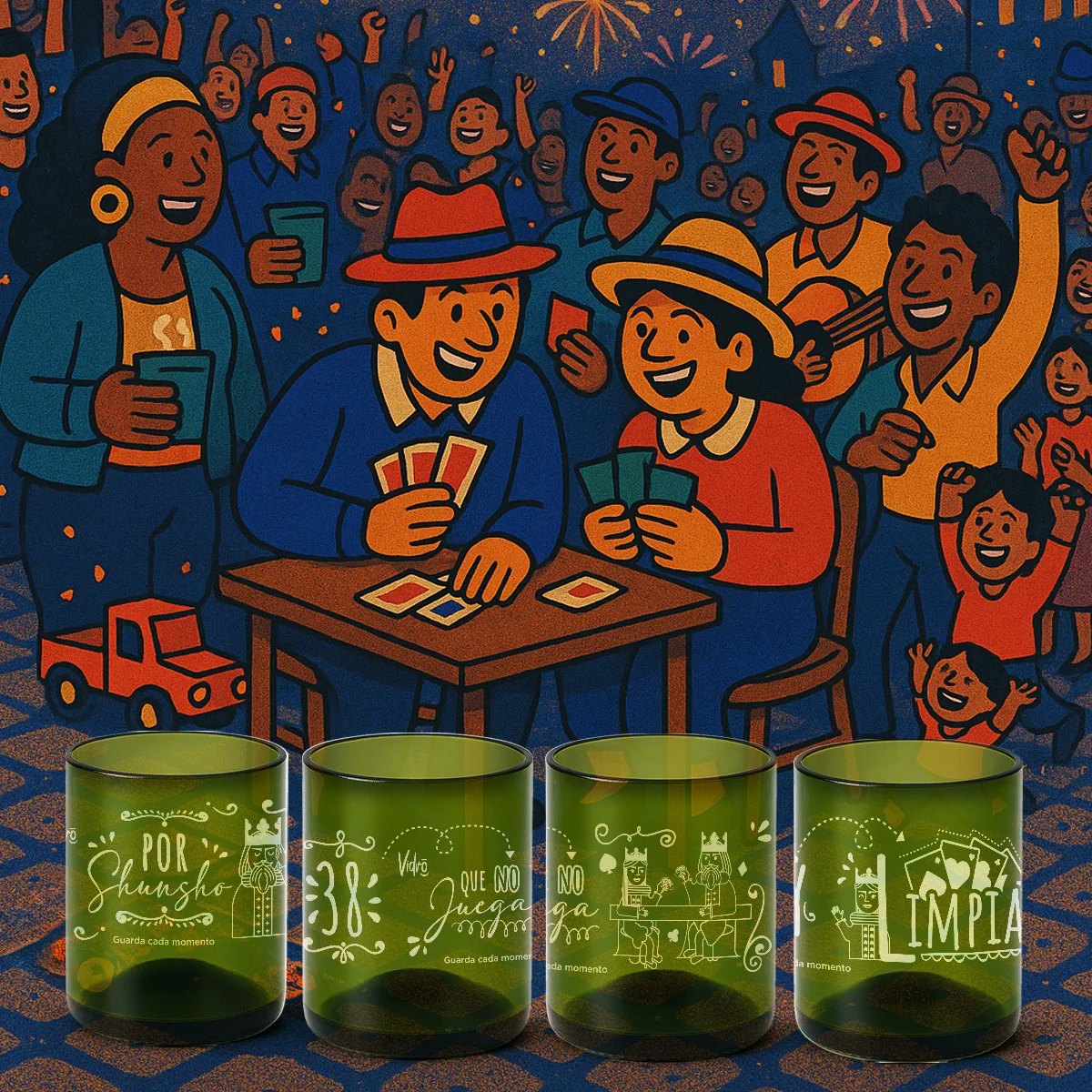 VIDRŌ Ecuador. Vasos Ecuatorianos hechos de botellas recicladas. No reciclamos, hacemos upcycling, con identidad ecuatoriana. Vasos Ecológicos, productos y proyecto sustentable en Ecuador. Vidró. Guarda cada momento.