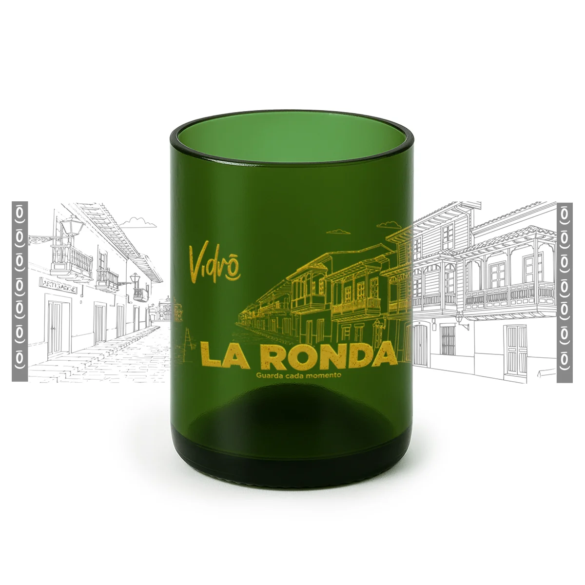VIDRŌ Ecuador. Vasos Ecuatorianos hechos de botellas recicladas. No reciclamos, hacemos upcycling, con identidad ecuatoriana. Vasos Ecológicos, productos y proyecto sustentable en Ecuador. Vidró. Guarda cada momento.
